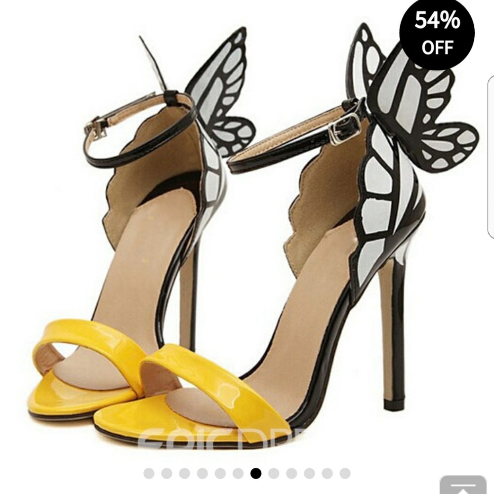 NEW Super Cute Butterfly Heeled Sandals